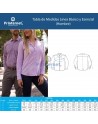 Camisa Gabardina de vestir Printernet para dama o caballero manga larga o corta con bordado frente izquierdo y espalda