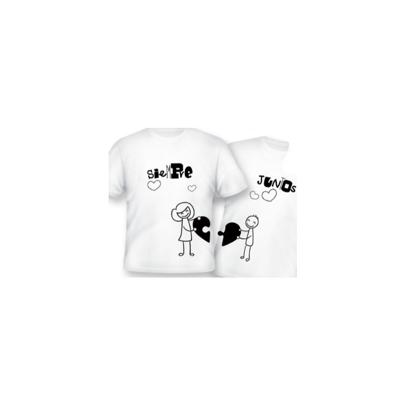 Printernet Dos Playeras para pareja enamorada Siempre Juntos San Valentin Printernet Dos Playeras para pareja enamorada Siempre Juntos San Valentin