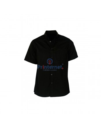 Camisa Gabardina de vestir Printernet para dama o caballero manga larga o corta con bordado frente izquierdo y espalda