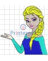 Ponchado Elsa Frozen para bordar en Printernet