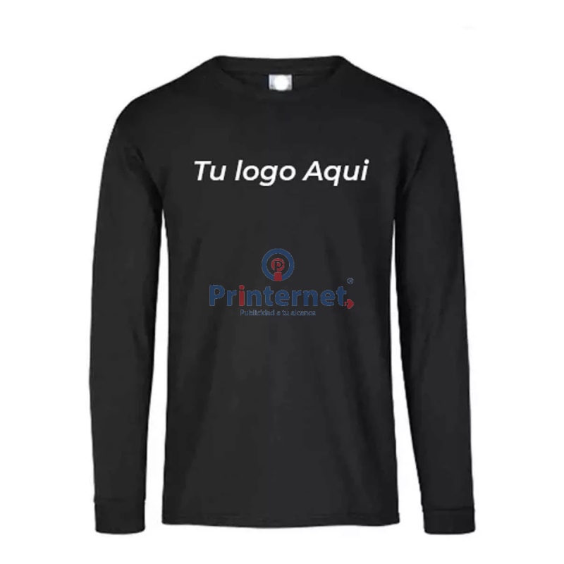 Printernet Playera De Manga Larga con Diseño al frente Printernet Playera De Manga Larga con Diseño al frente