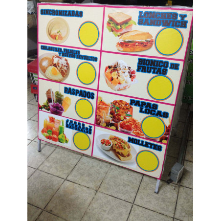 Printernet Caballete Tubular Con Lona Frente Y Reverso