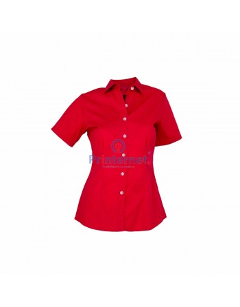 Camisa Gabardina de vestir Printernet para dama o caballero manga larga o corta con bordado frente izquierdo