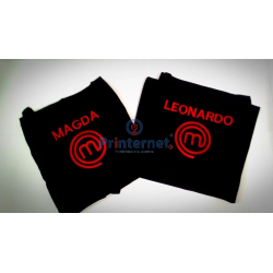 Mandil Delantal Master Chef Cocinero Bolsas Bordado Oferta