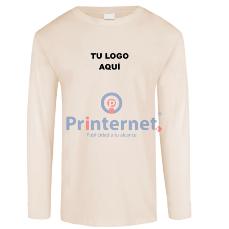 Playera Impresa Personalizada Manga Larga Tu Logo frente izquierdo