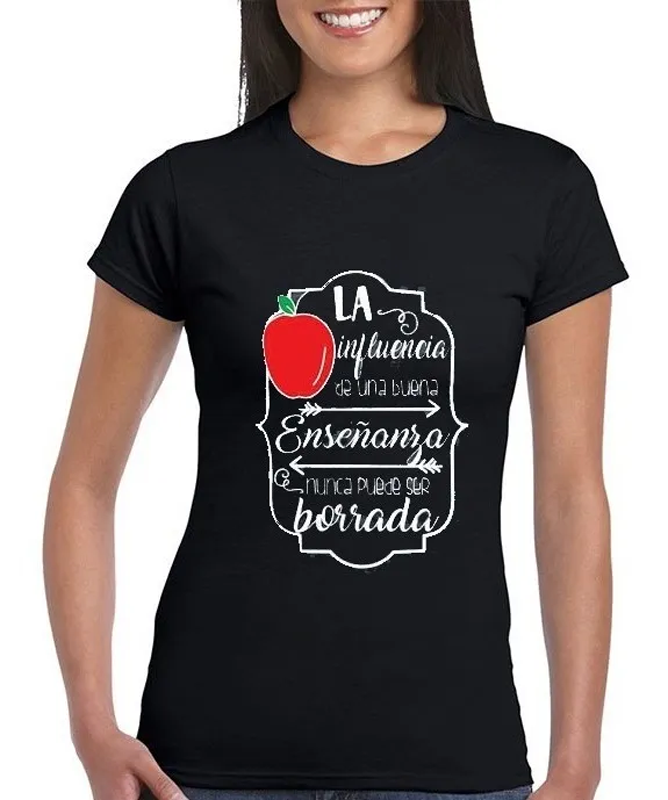 Playera para  Maestra la influencia lo es todo