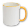 Taza con borde y asa de color  sublimada 325ml  mándenos su foto