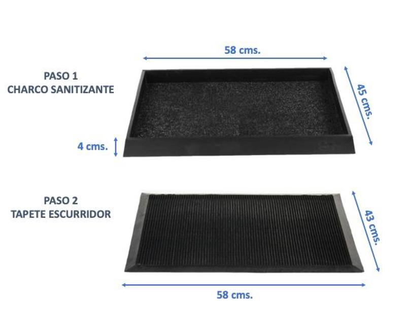 Tapete Sanitizante uso rudo para poner al ingreso de su oficina