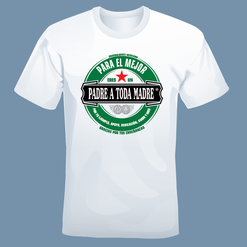 Playera Día Del Padre Diseño Para el mejor Papa por su ejemplo y apoyo