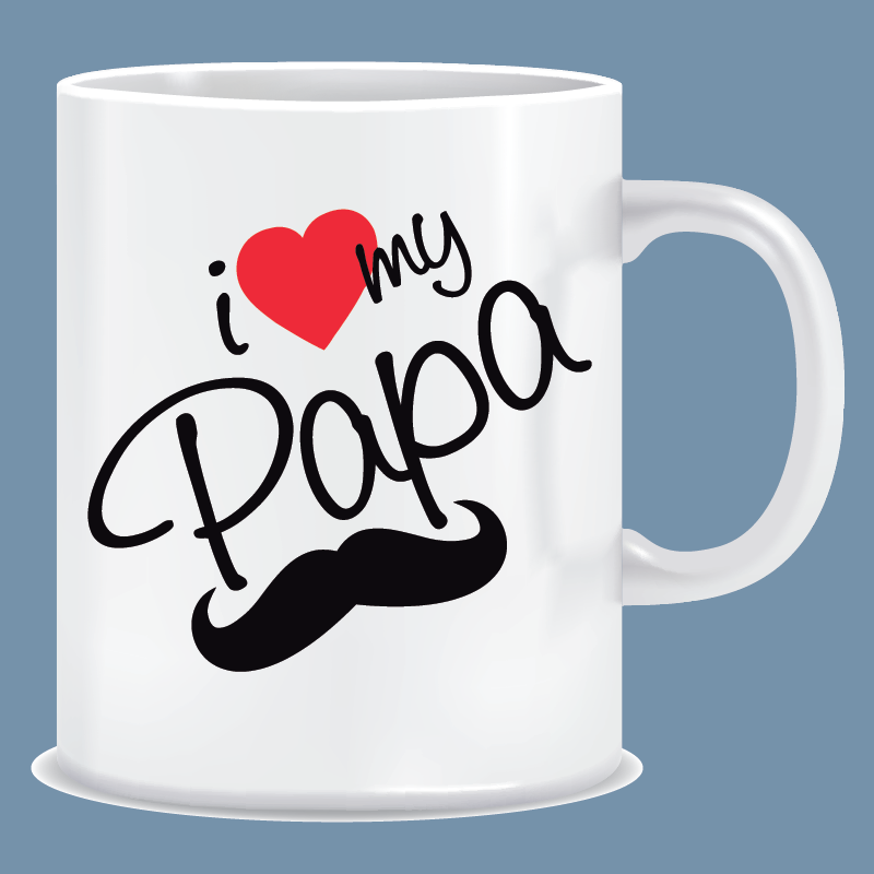 Taza Día Del Padre Diseño I Love my Papa
