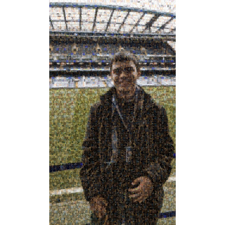 Poster Mosaico para  Día Del Padre Diseño Para el mejor Papa con las mejores fotos en familia forme una foto principal