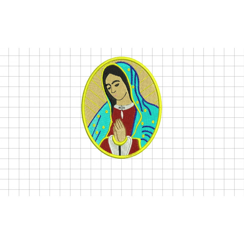 Ponchado Virgen de Guadalupe alta calidad listo para bordar en Printernet