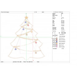 Ponchado Navidad Completo Arbol ideal para gorra alta calidad listo para bordar en Printernet