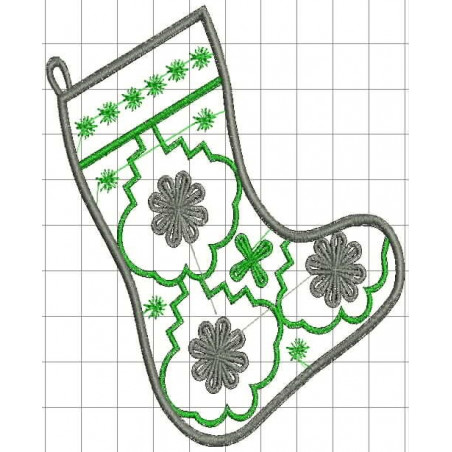 Ponchado Navidad Bota alta calidad listo para bordar en Printernet