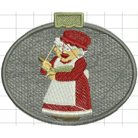 Ponchado Navidad Esfera Santa calidad listo para bordar en Printernet